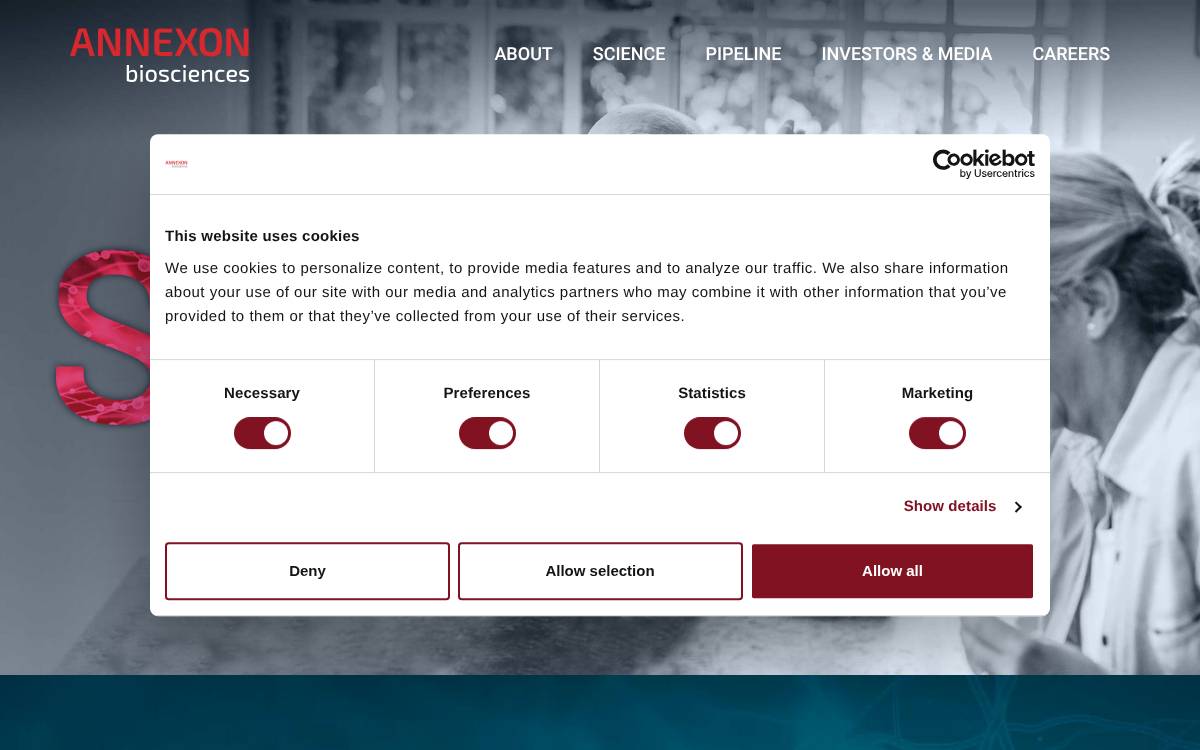 Annexon website preview