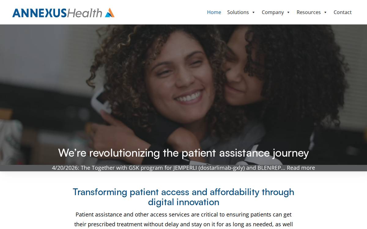 Annexus Health website preview