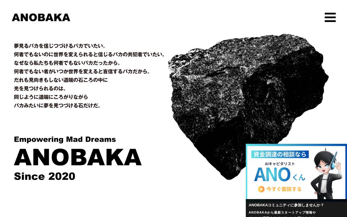 株式会社ANOBAKA website preview