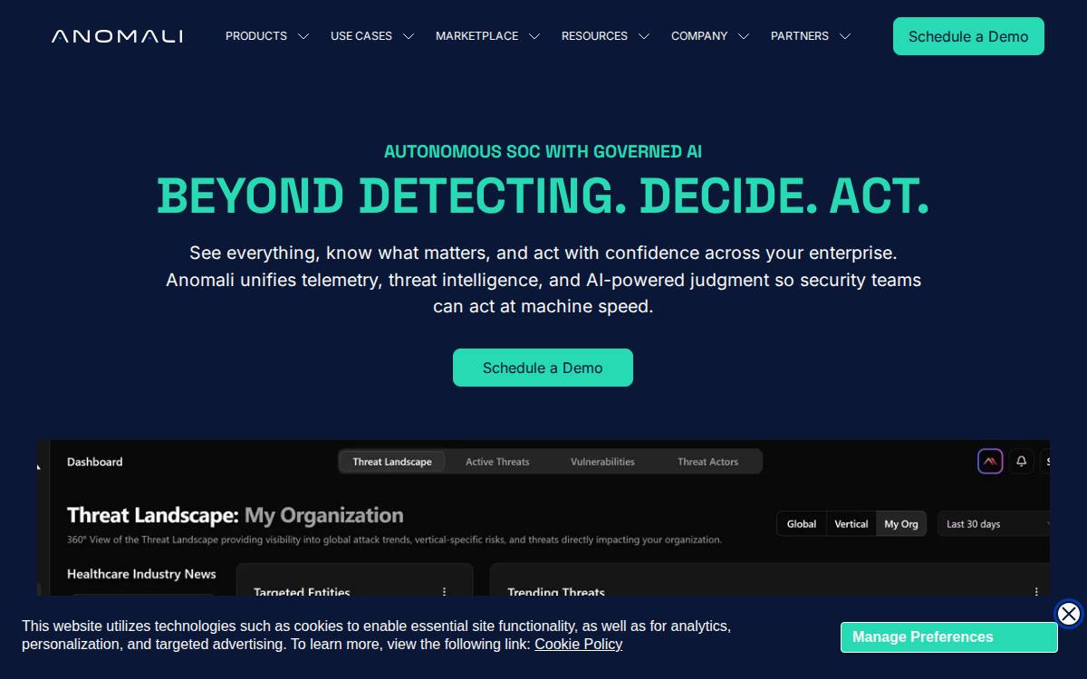 Anomali website preview