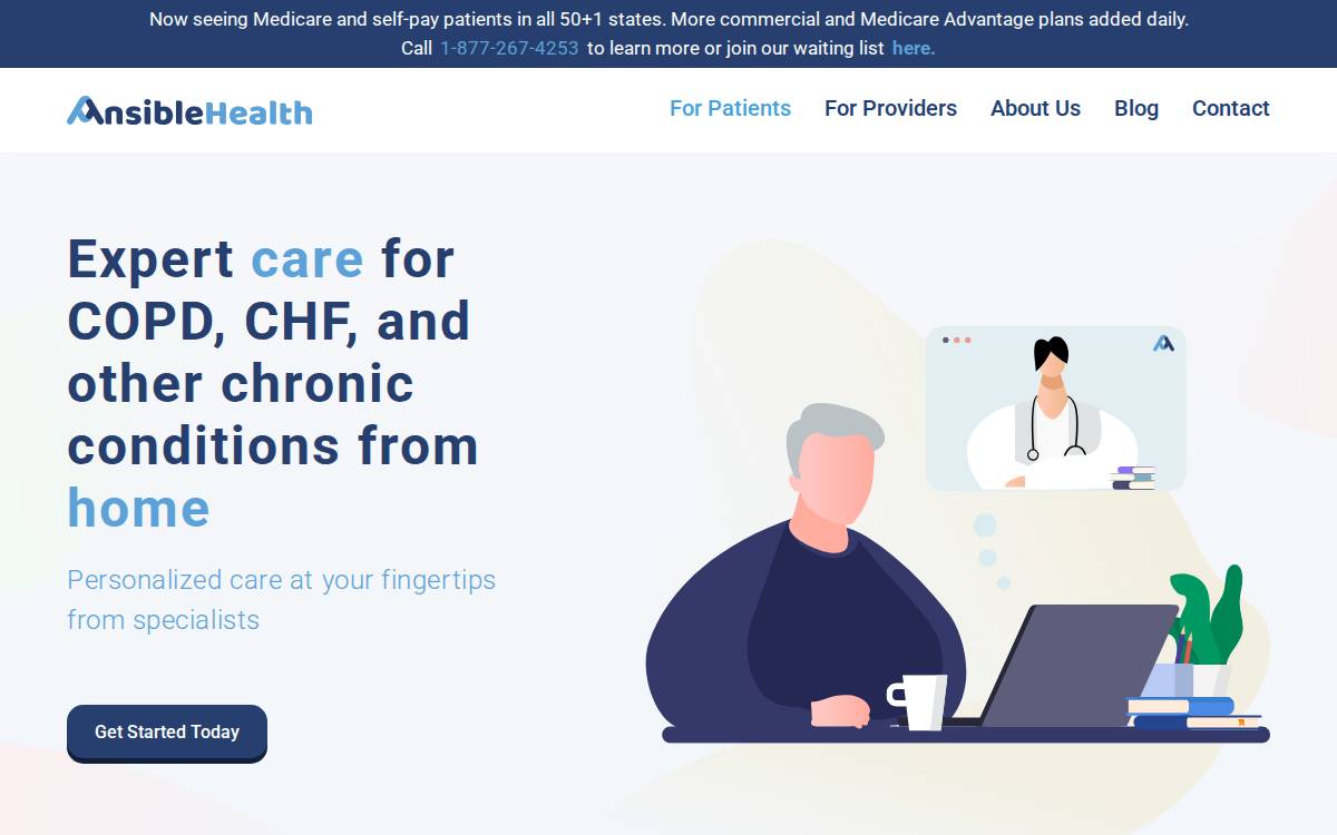 Ansible Health website preview