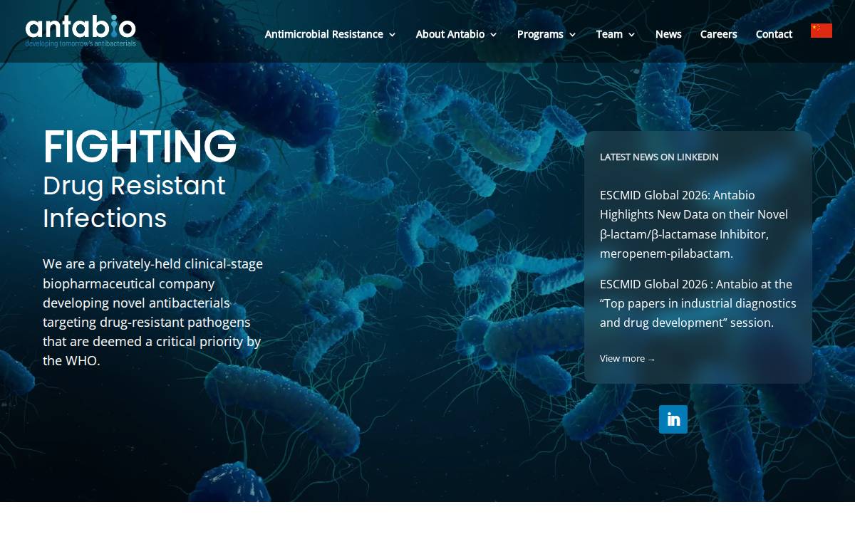 Antabio website preview