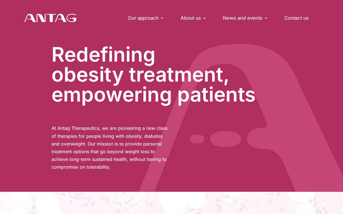 Antag Therapeutics website preview