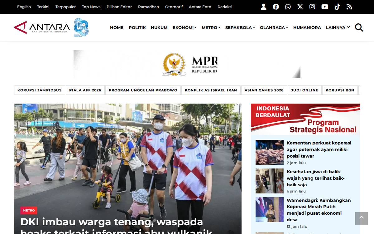 (Antara News) website preview