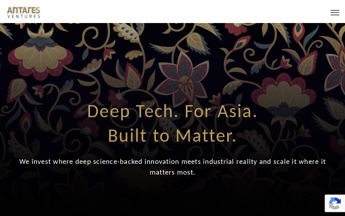 Antares Ventures website preview