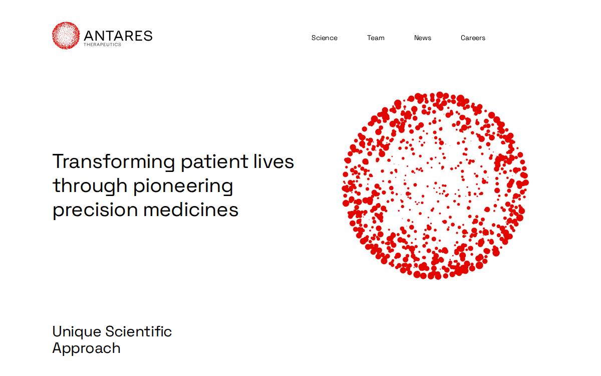 Antares Therapeutics website preview