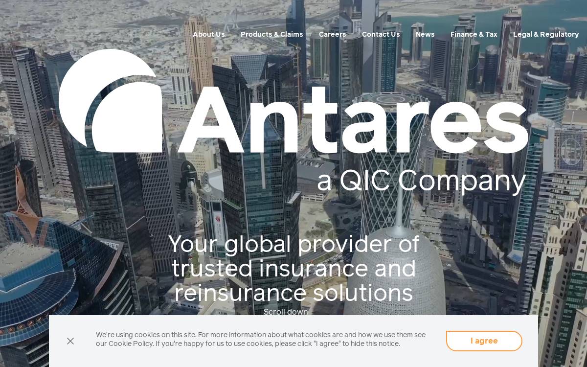 Antaresunderwriting website preview