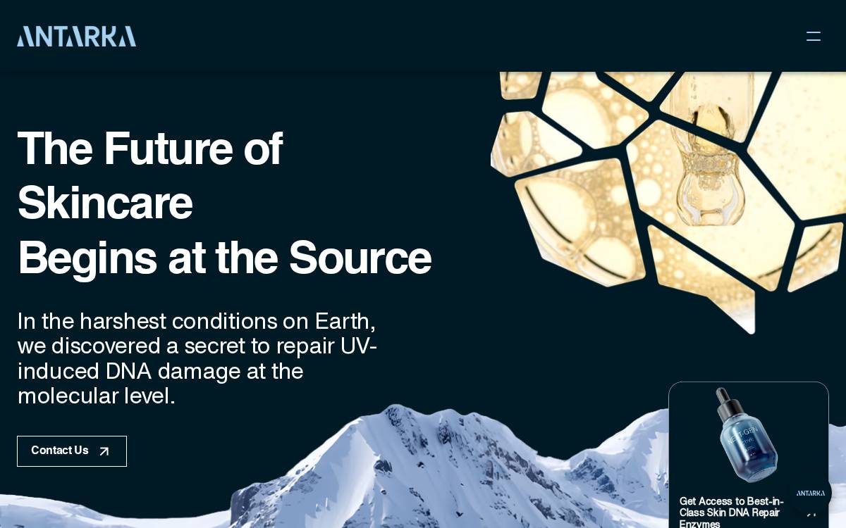 Antarka website preview