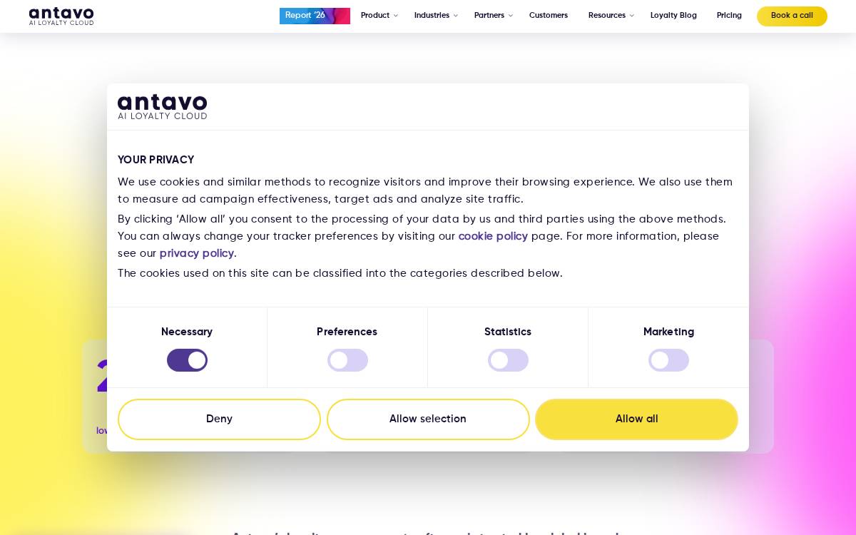 Antavo website preview