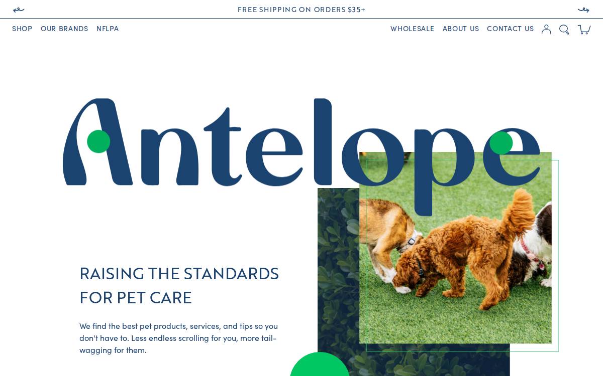 Antelopepets website preview