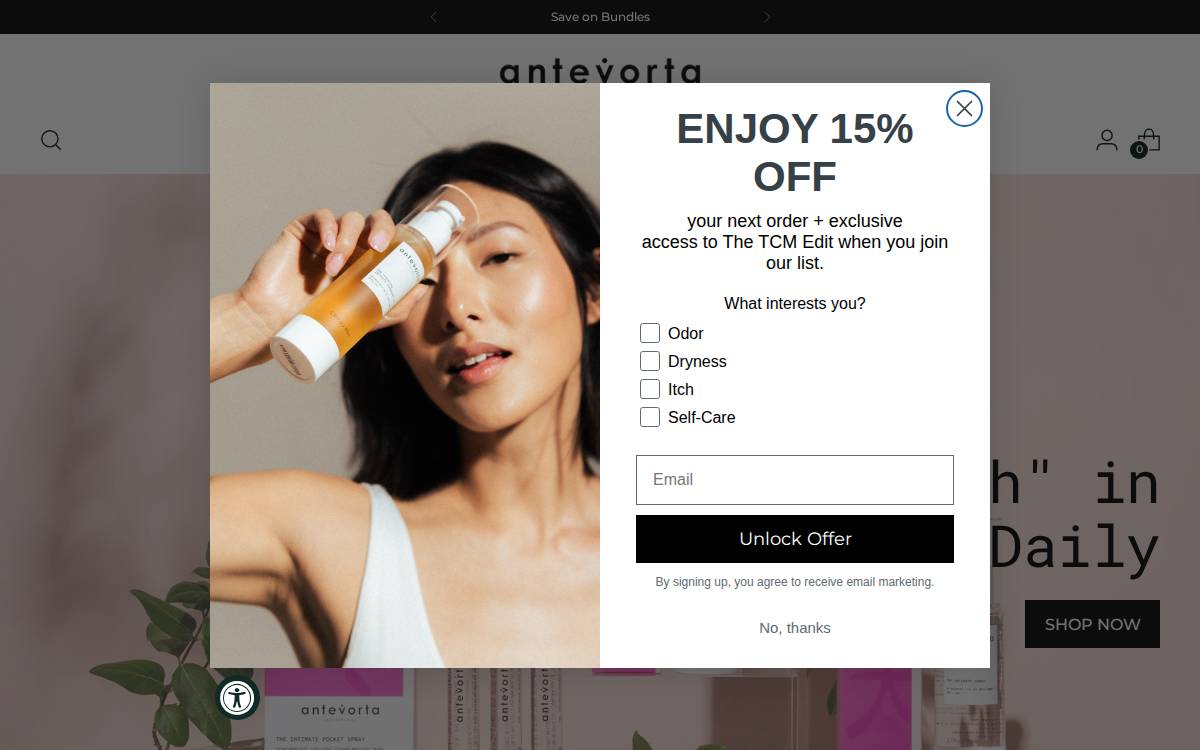 Antevortalabs website preview