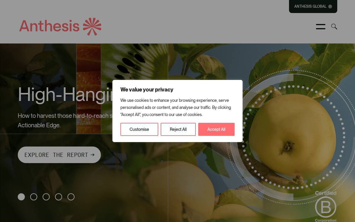 Anthesis website preview