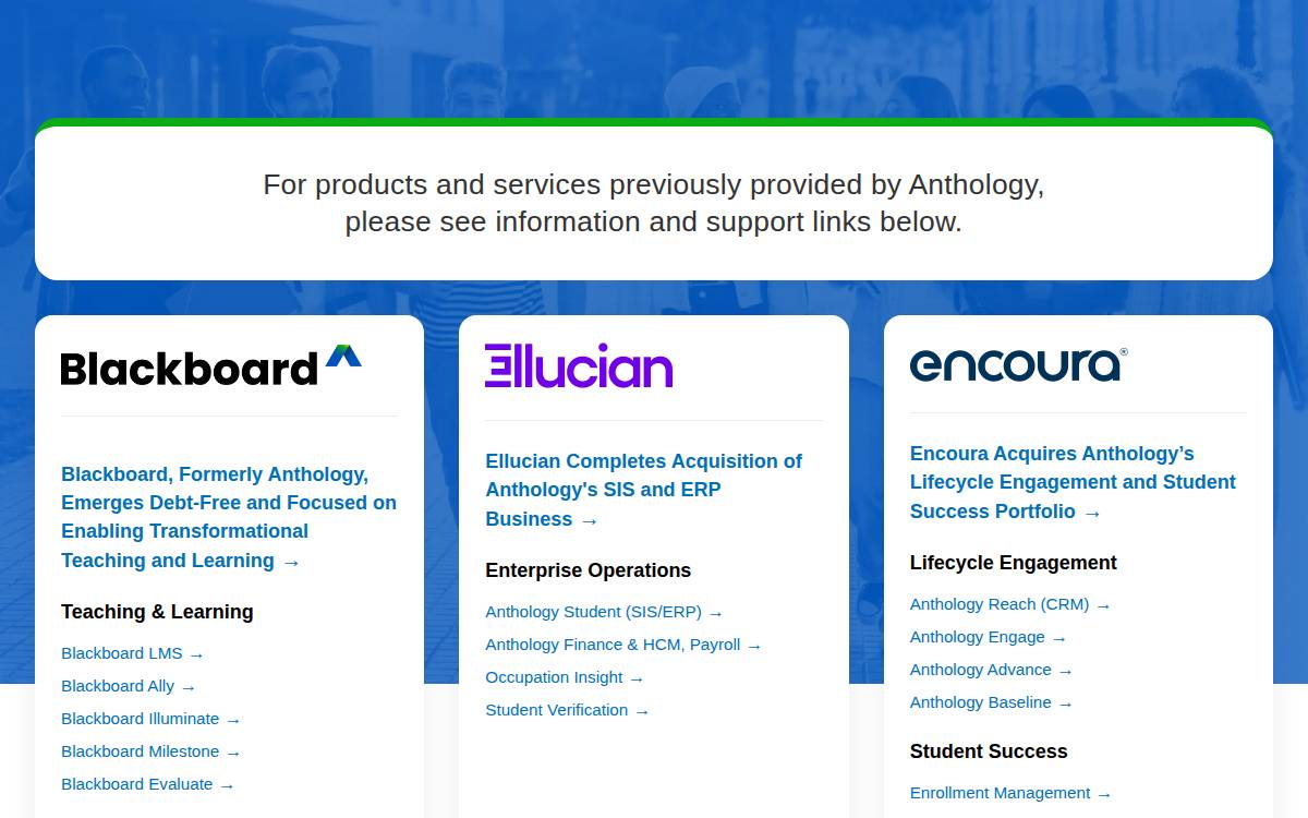 Anthology website preview