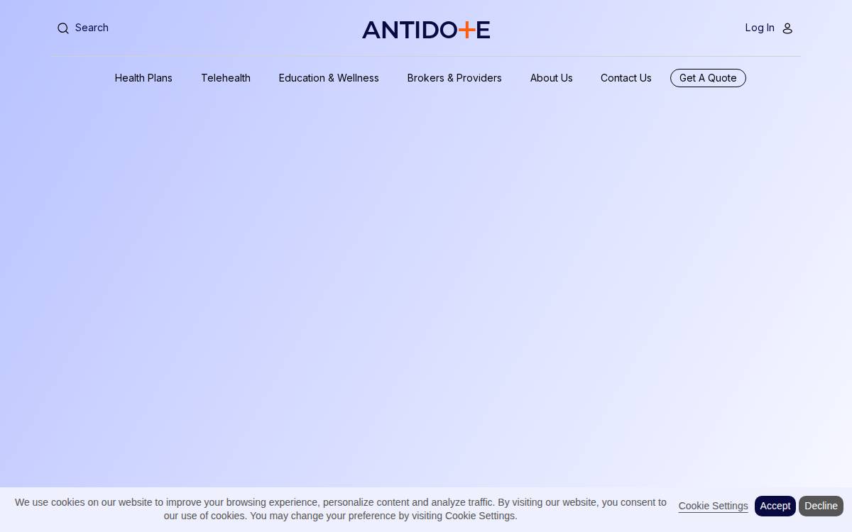 Antidote Health website preview