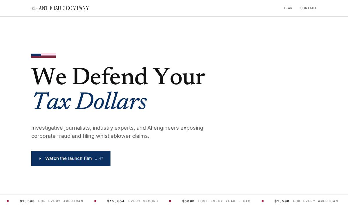 Antifraudcompany website preview