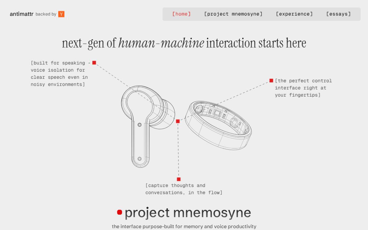 antimattr website preview