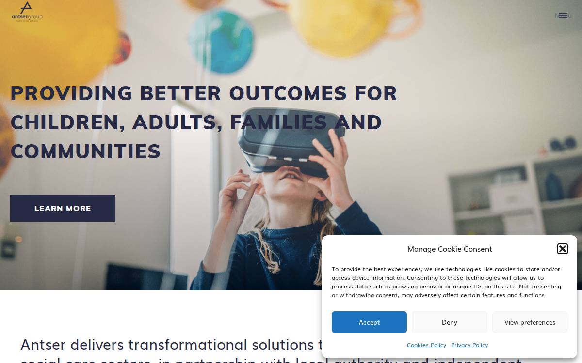 Antser Group website preview