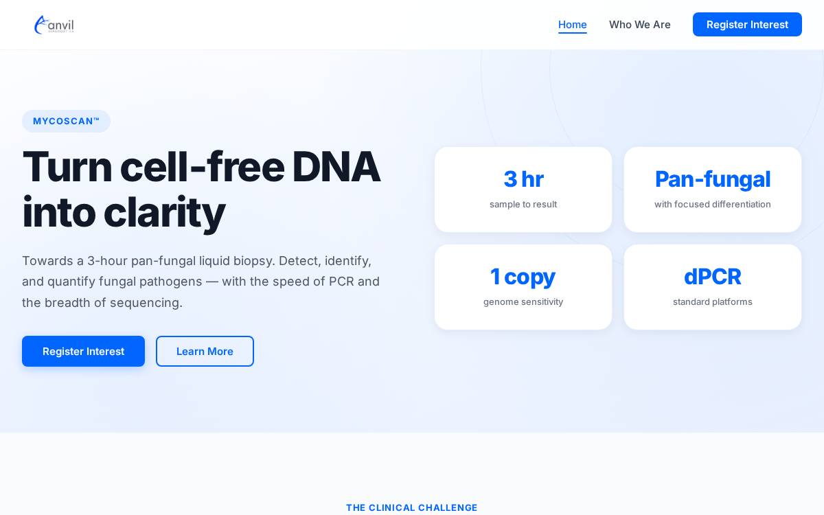 Anvildiagnostics website preview