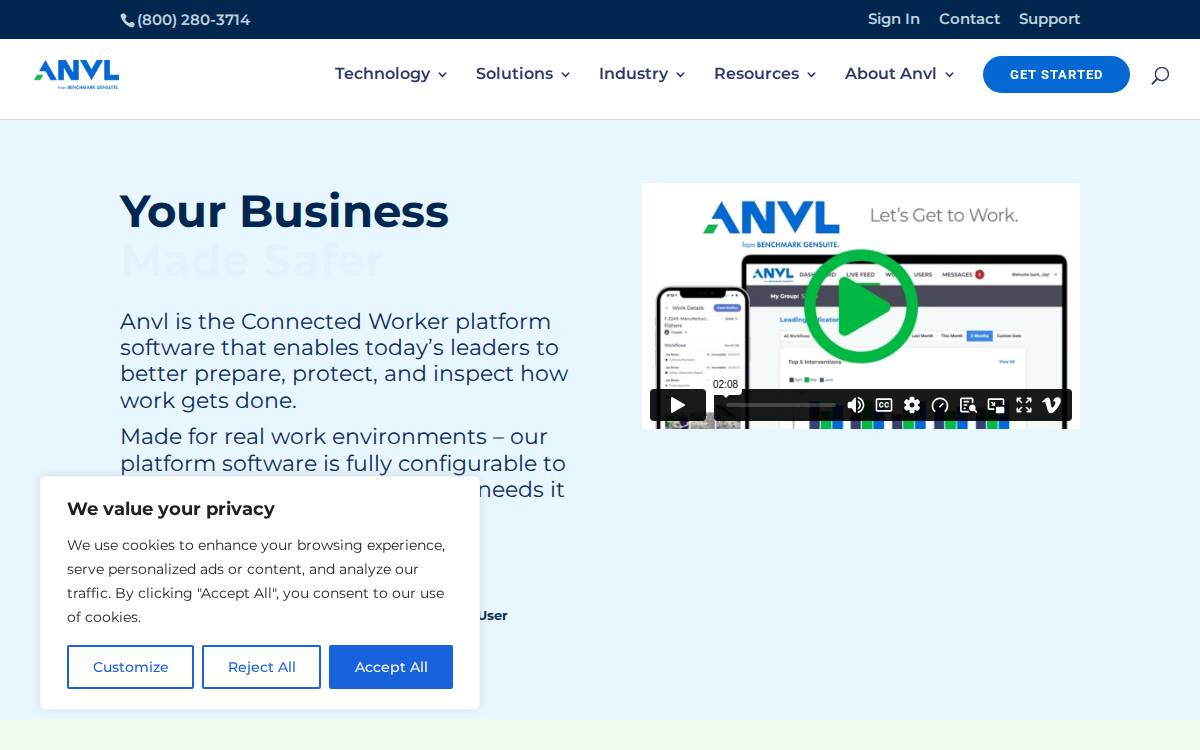 Anvl website preview