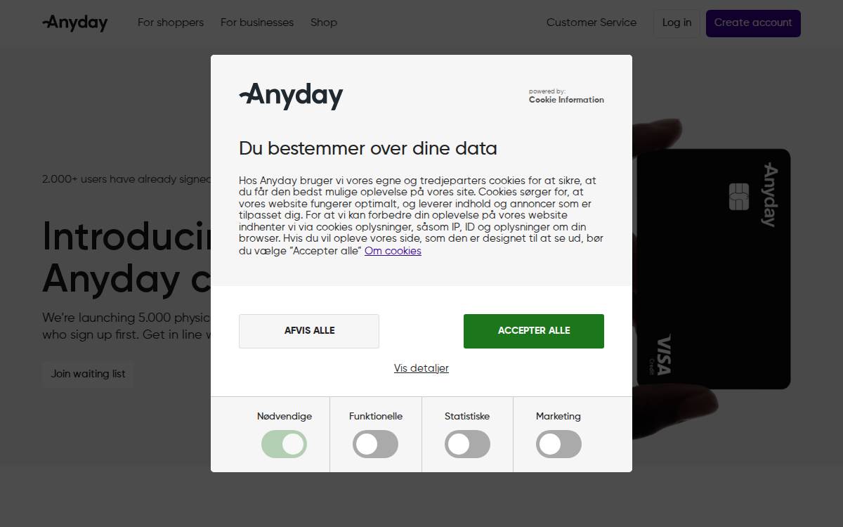 Anyday website preview