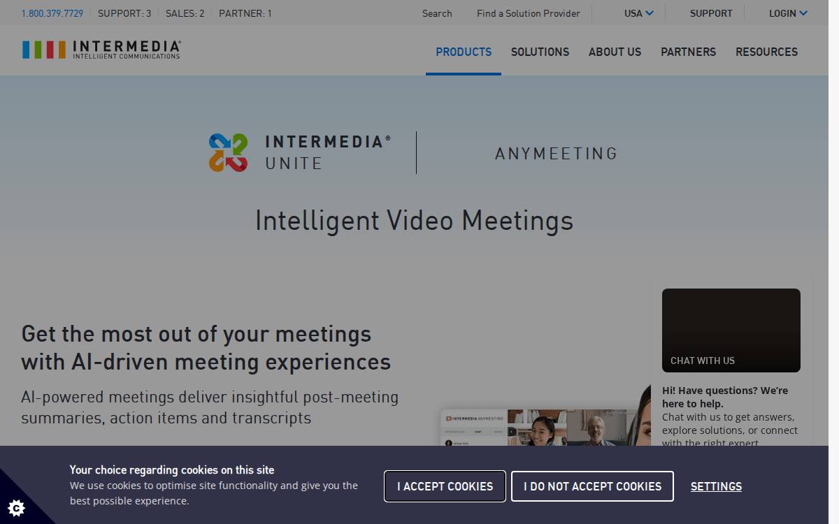 AnyMeeting website preview
