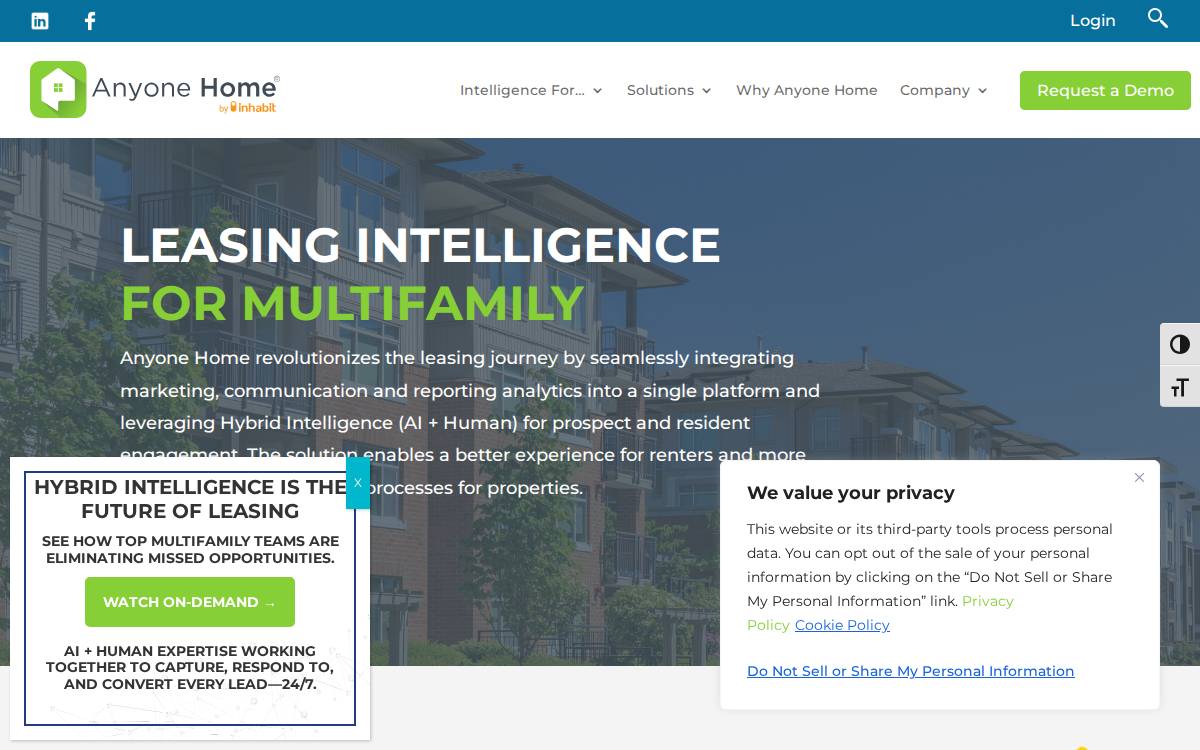 Anyone Home website preview