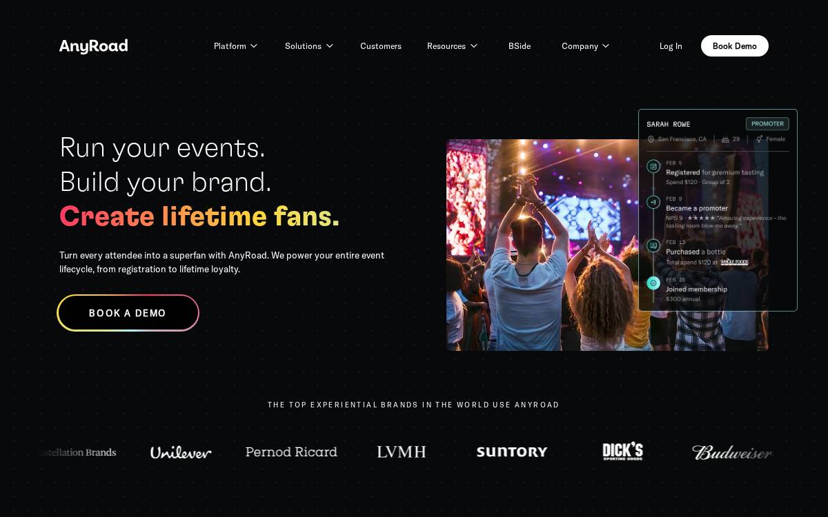 AnyRoad website preview