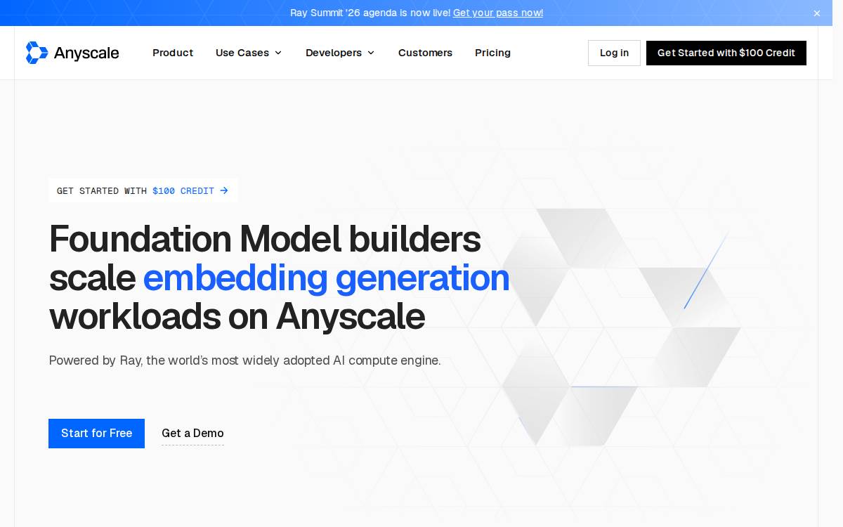 Anyscale website preview