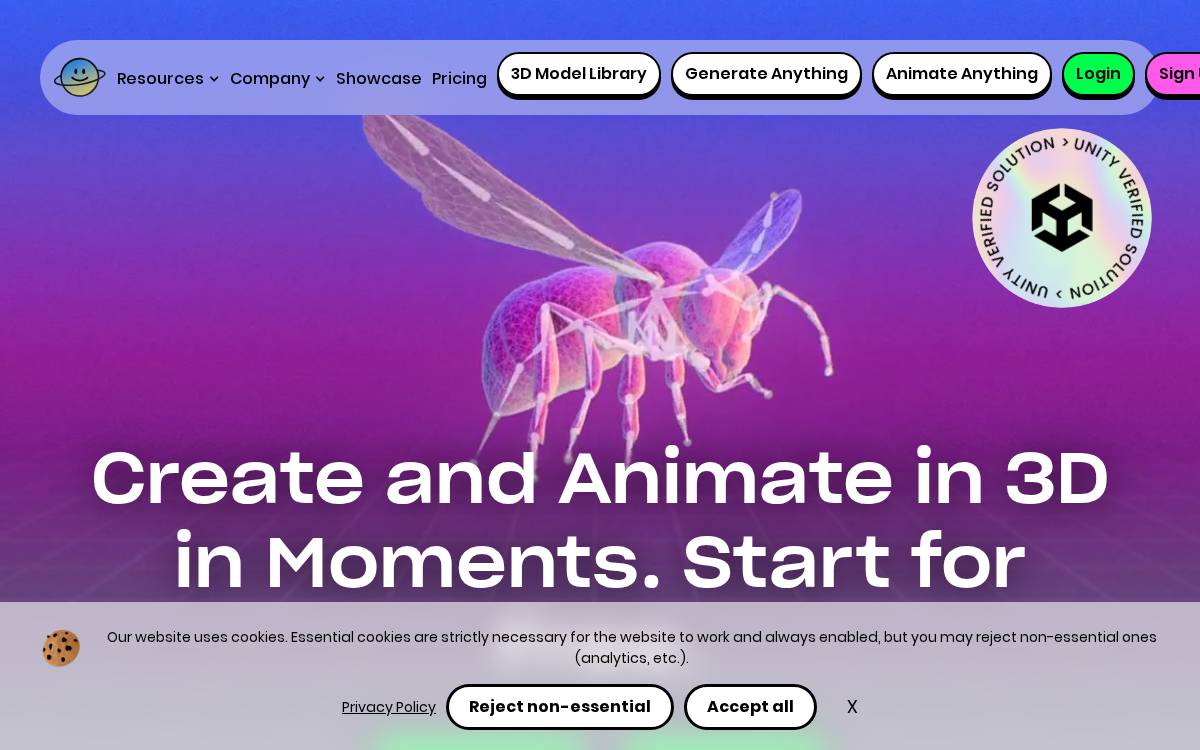 Anything World website preview