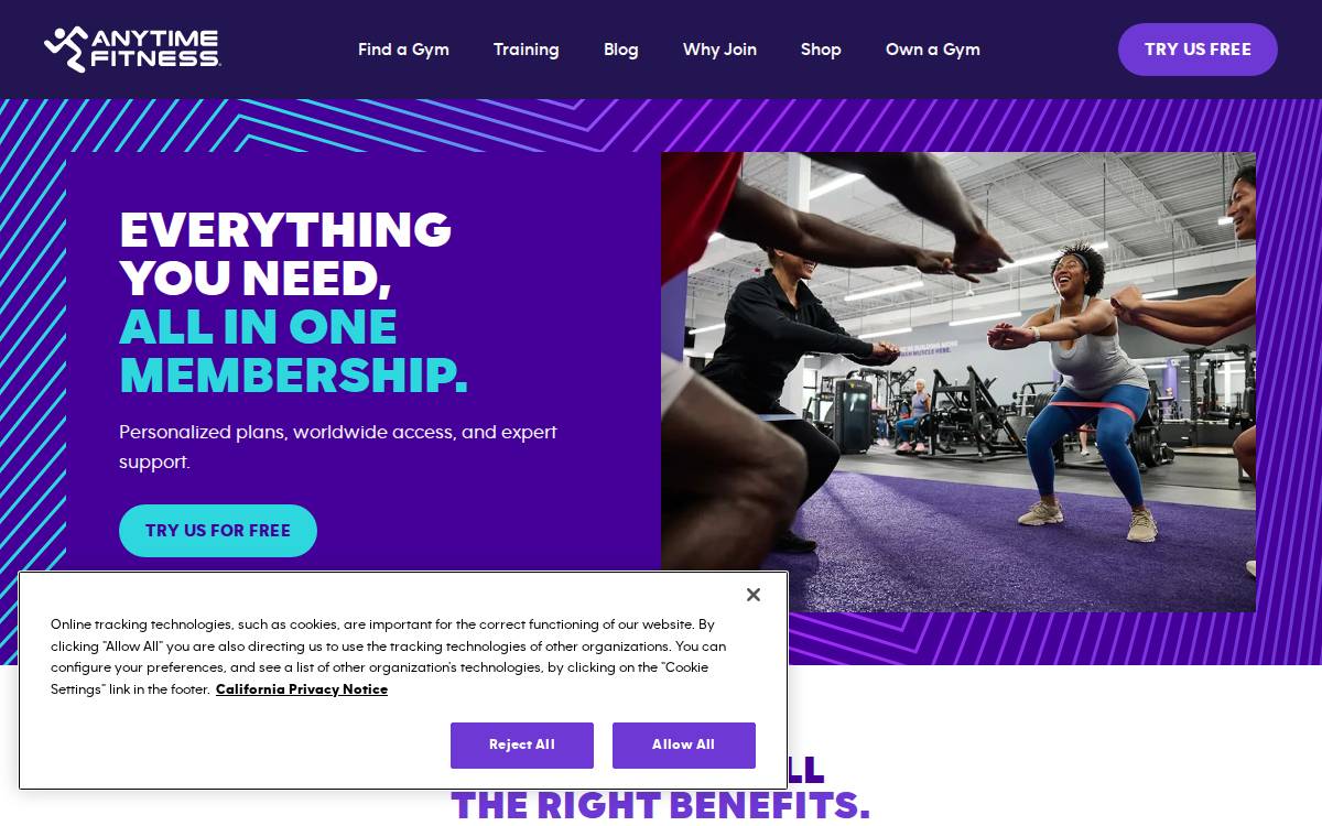 Anytimefitness website preview