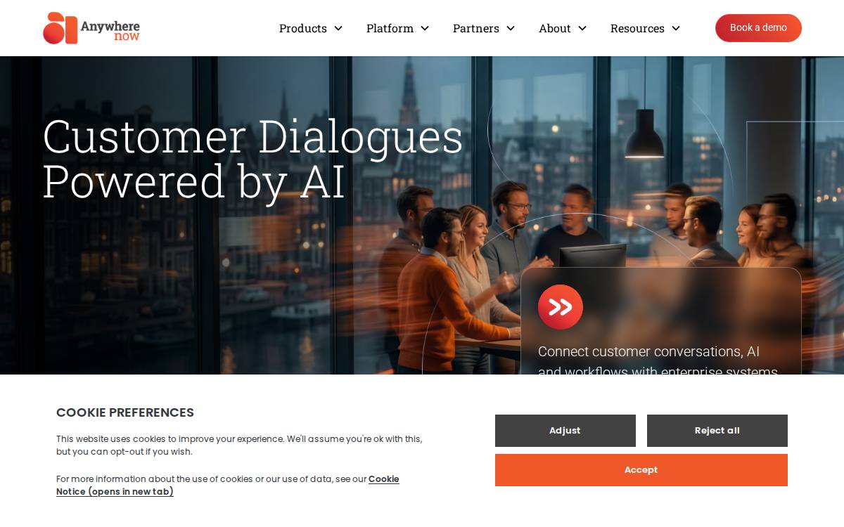 AnywhereNow website preview