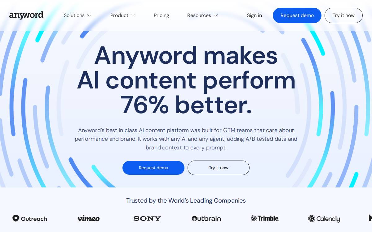 Anyword website preview