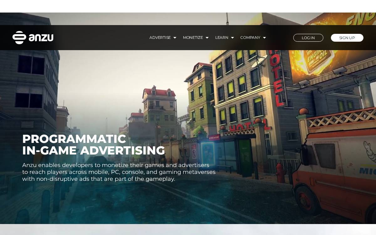 Anzu website preview