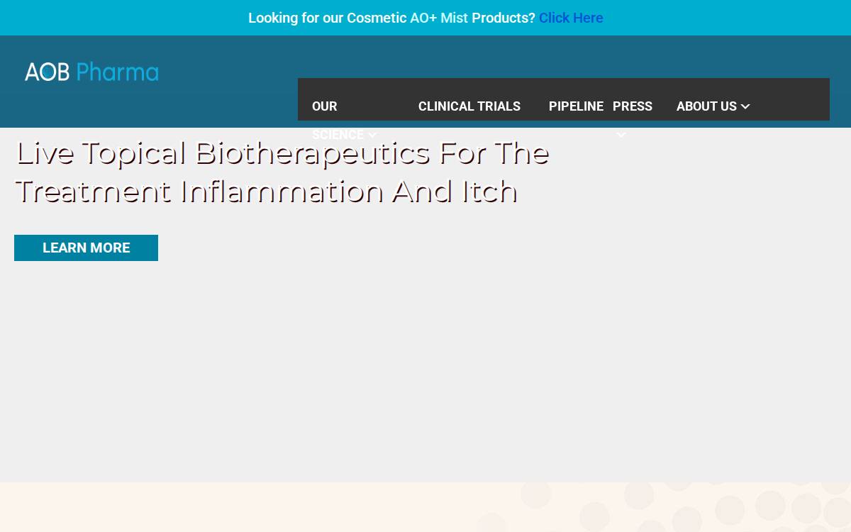 AOBiome website preview