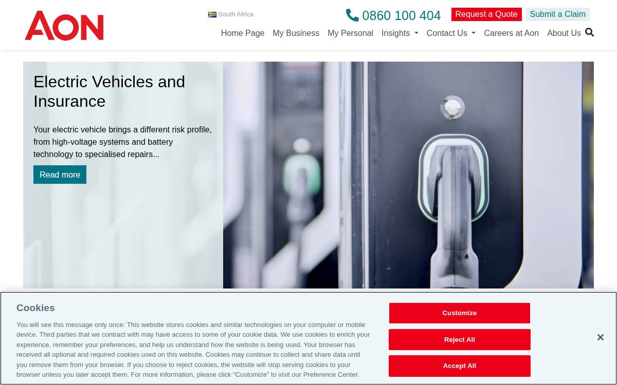 AON South Africa website preview