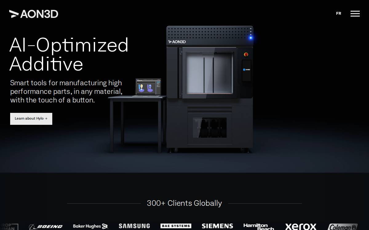 AON3D website preview