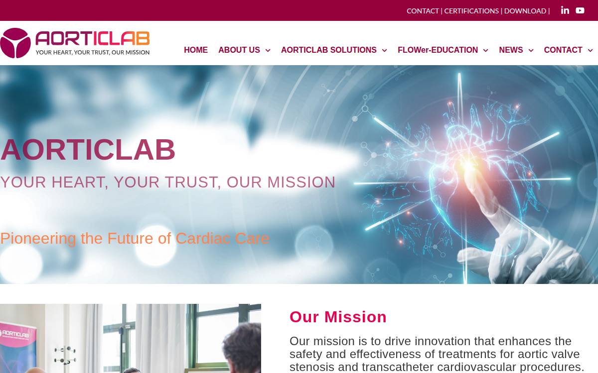 Aorticlab website preview