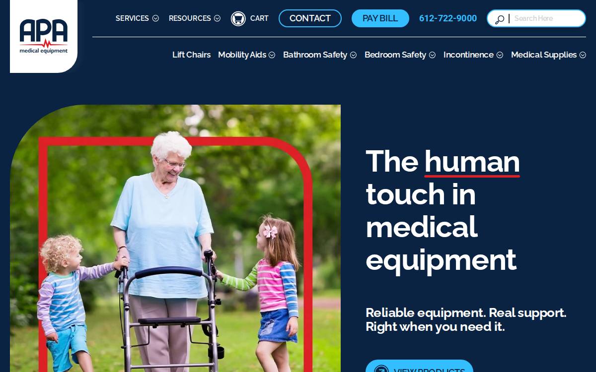 APA Medical website preview