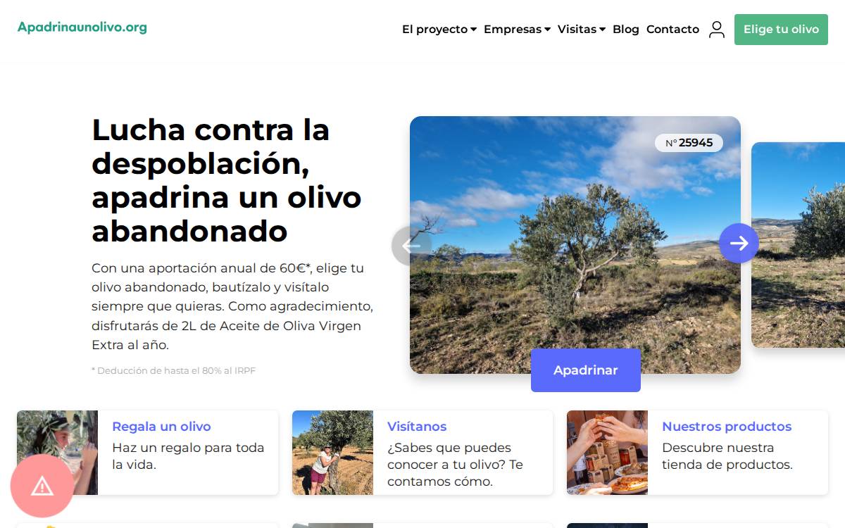 Apadrina un Olivo website preview