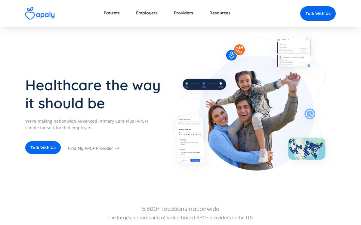 Apaly Health website preview