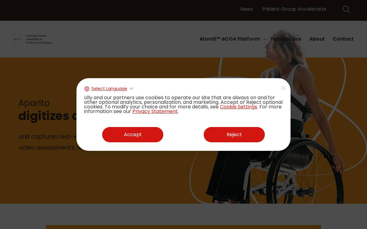 Aparito website preview