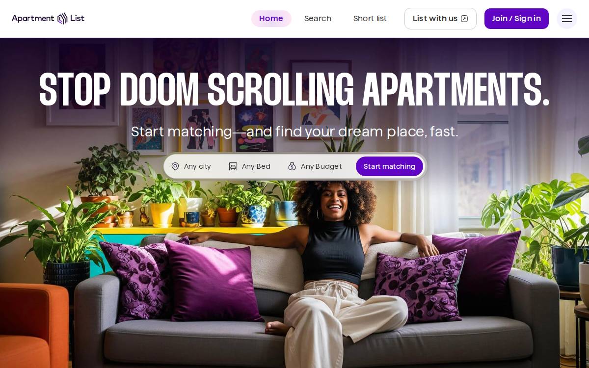 Apartment List website preview