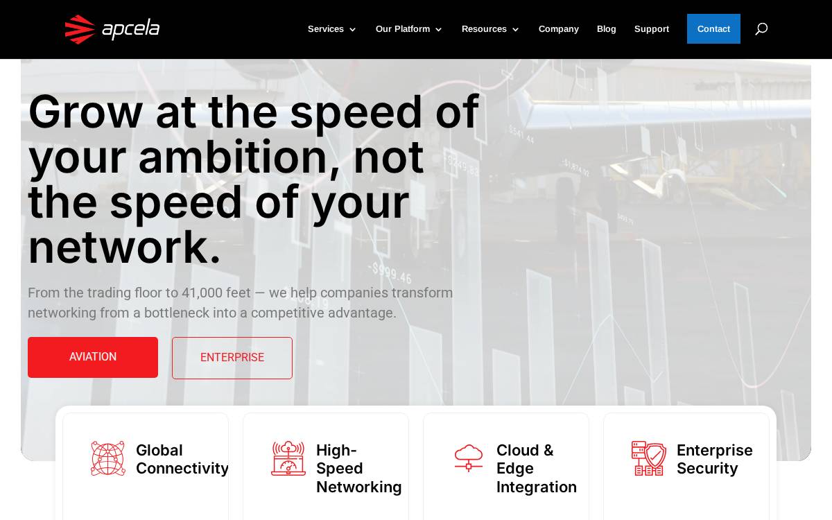 Apcela website preview