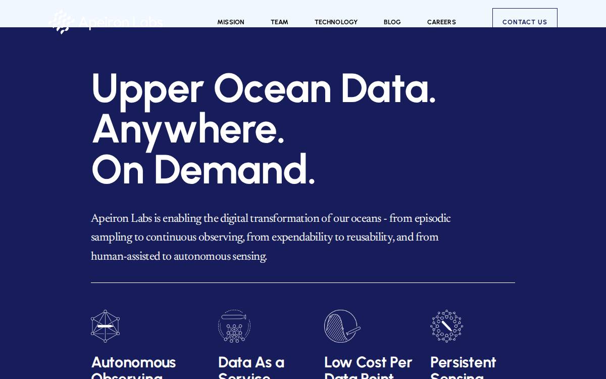 Apeiron Labs website preview
