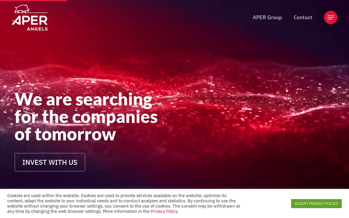 APER Angels website preview