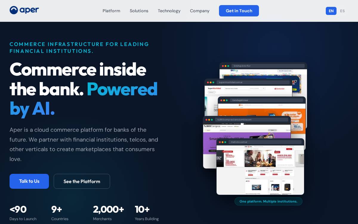 Aper website preview