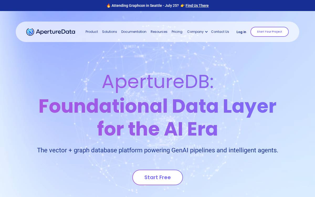 Aperture Data website preview