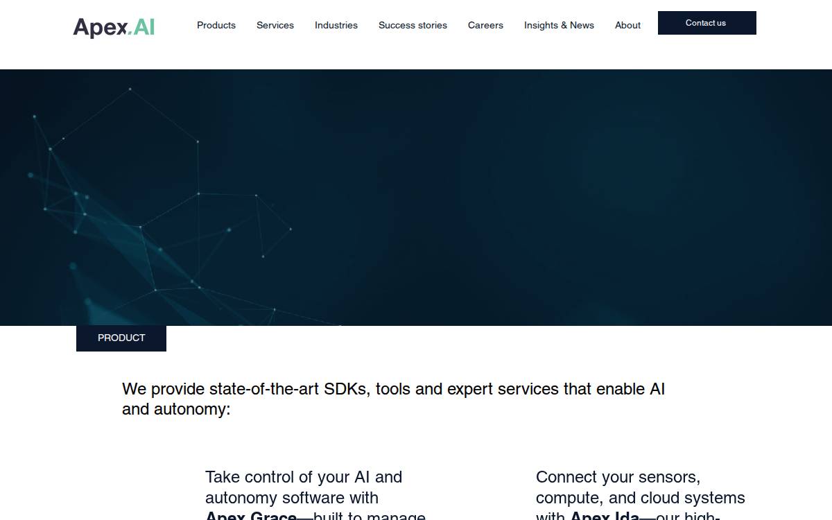 Apex Ai website preview
