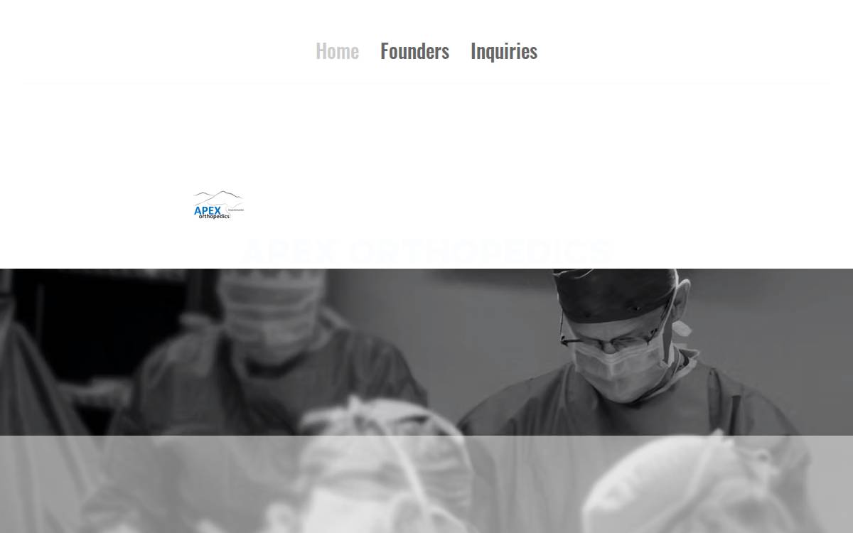 APEX Orthopedics Investments website preview