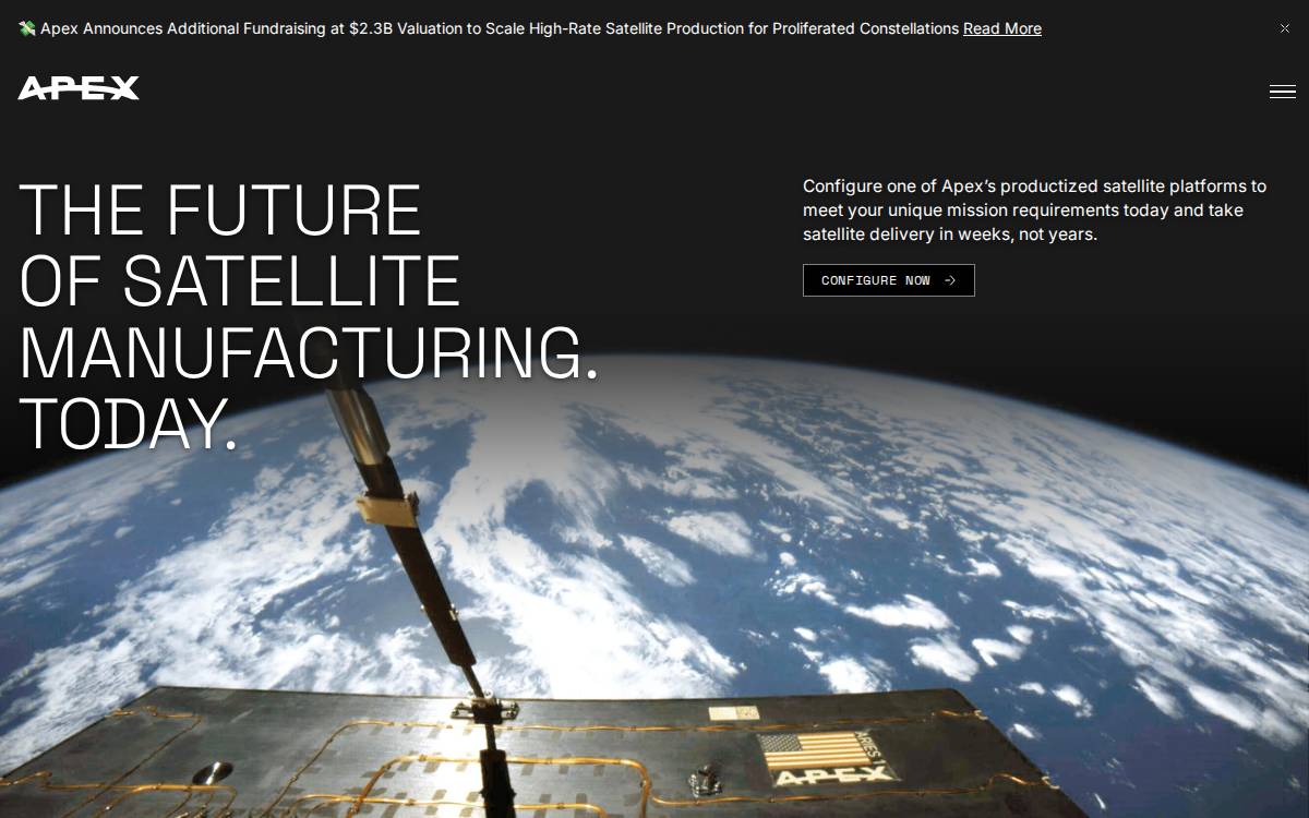 Apex Space website preview